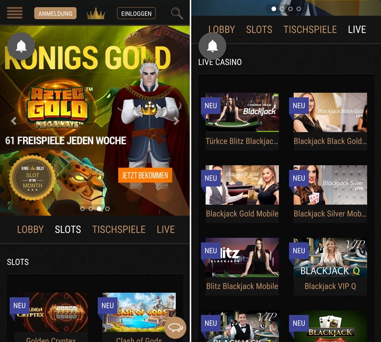 king-billy-casino screenshot